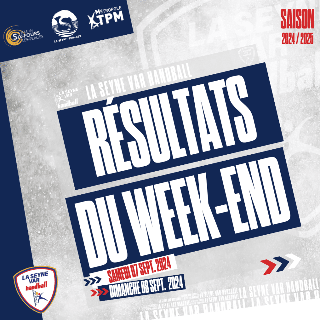 Résultats du Week-End pour La Seyne Var Handball